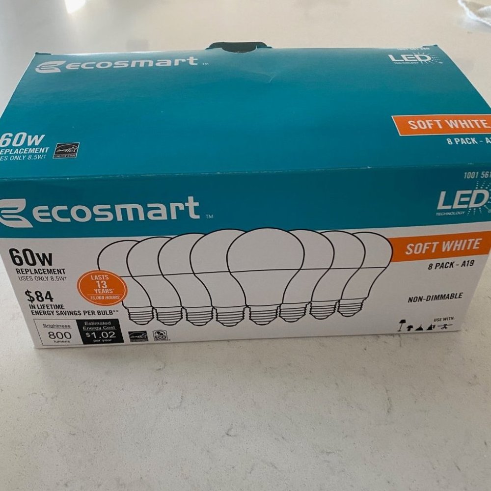 EcoSmart 60-Watt Equivalent A19 LED Non-Dimmable